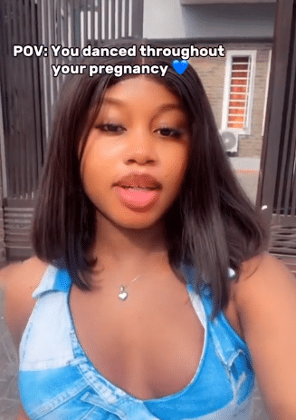 Lady who danced throughout her pregnancy shares how her baby looked