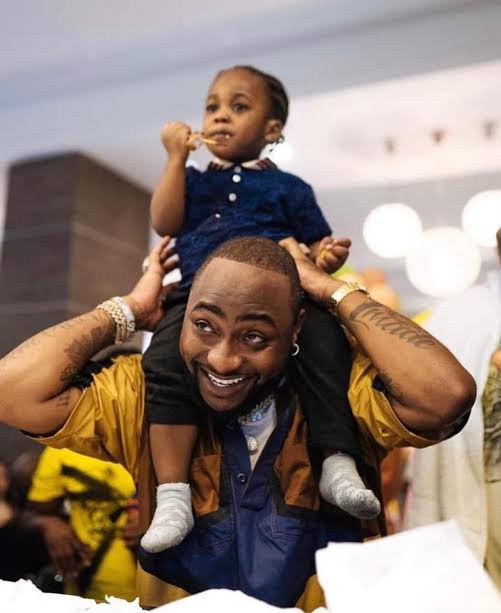 Davido and his late son, Ifeanyi 